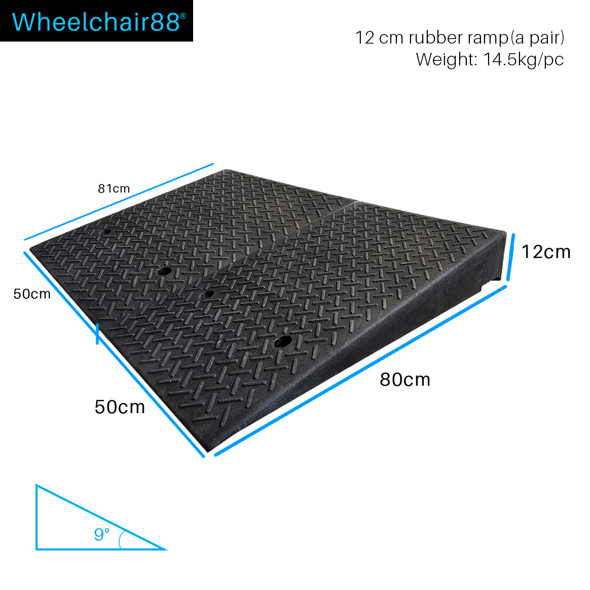 12cm Rubber Ramp by wheelchair88
