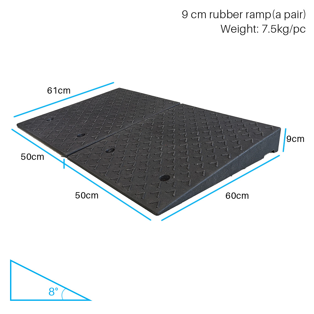 9cm Rubber Ramp by wheelchair88
